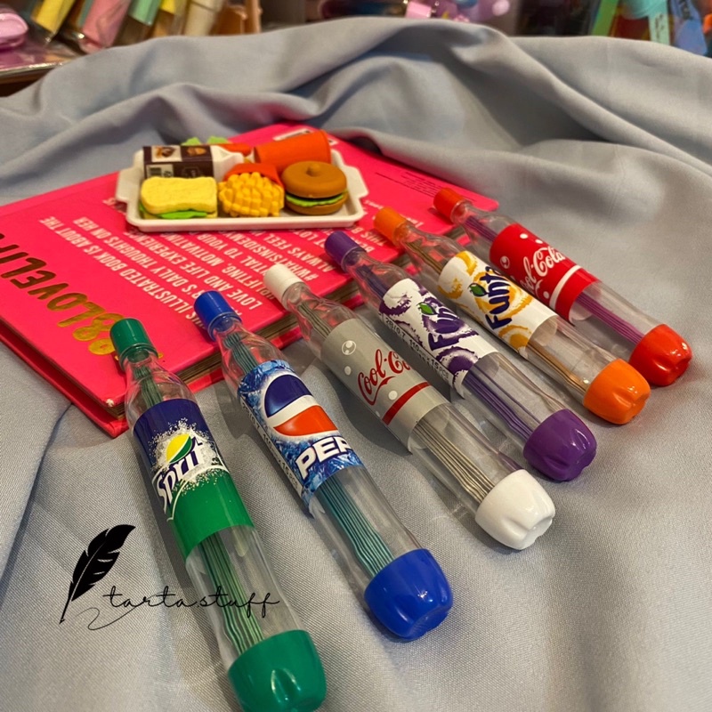 

ISI REFILL PENSIL MEKANIK KECIL BOTOL SOFTDRINK WARNA WARNI SET 4PCS