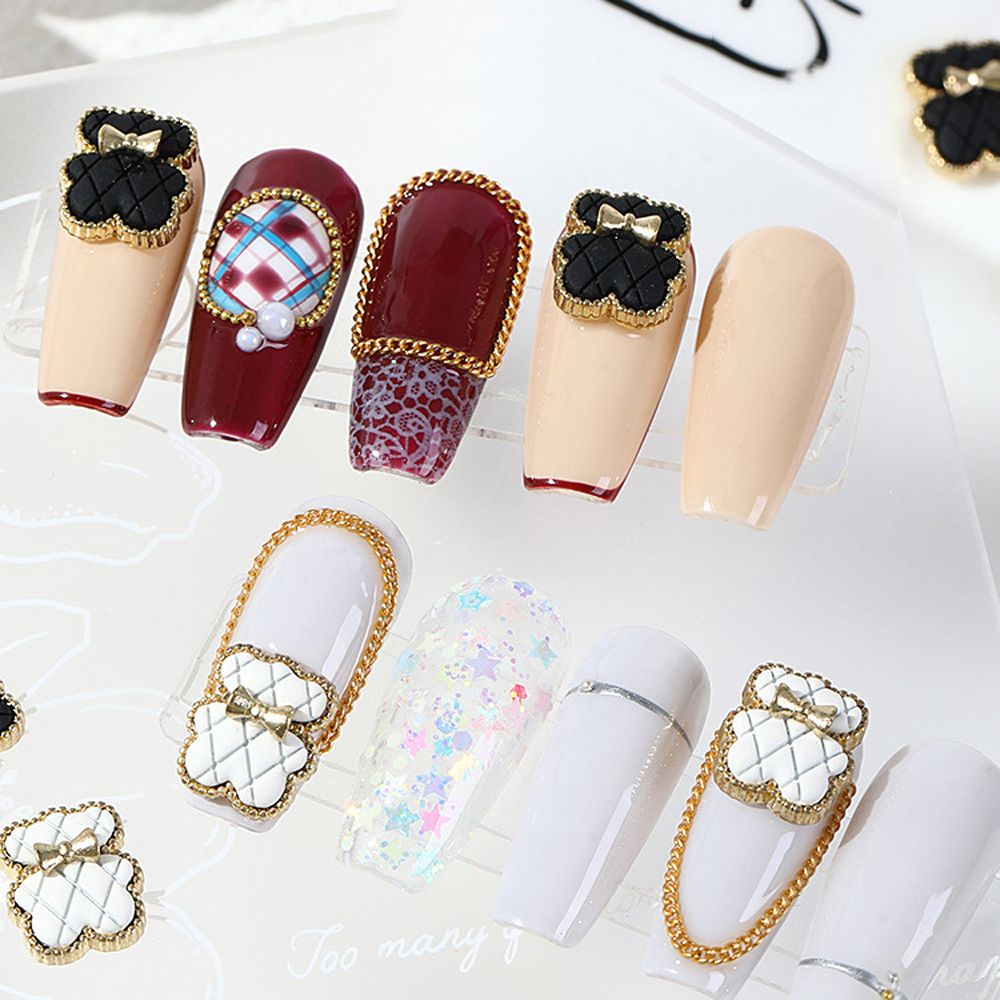 Fujia Manik-Manik Berlian Imitasi Bentuk Beruang 3D Gaya Jepang / Korea Untuk Dekorasi Nail Art DIY