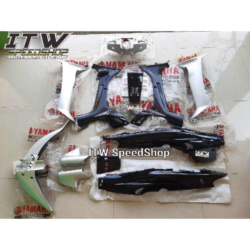 Cover Body Fullset Fulset Set Lengkap F1ZR FIZR Warna Hitam Silver FullClutch 2001 2002 Original YGP