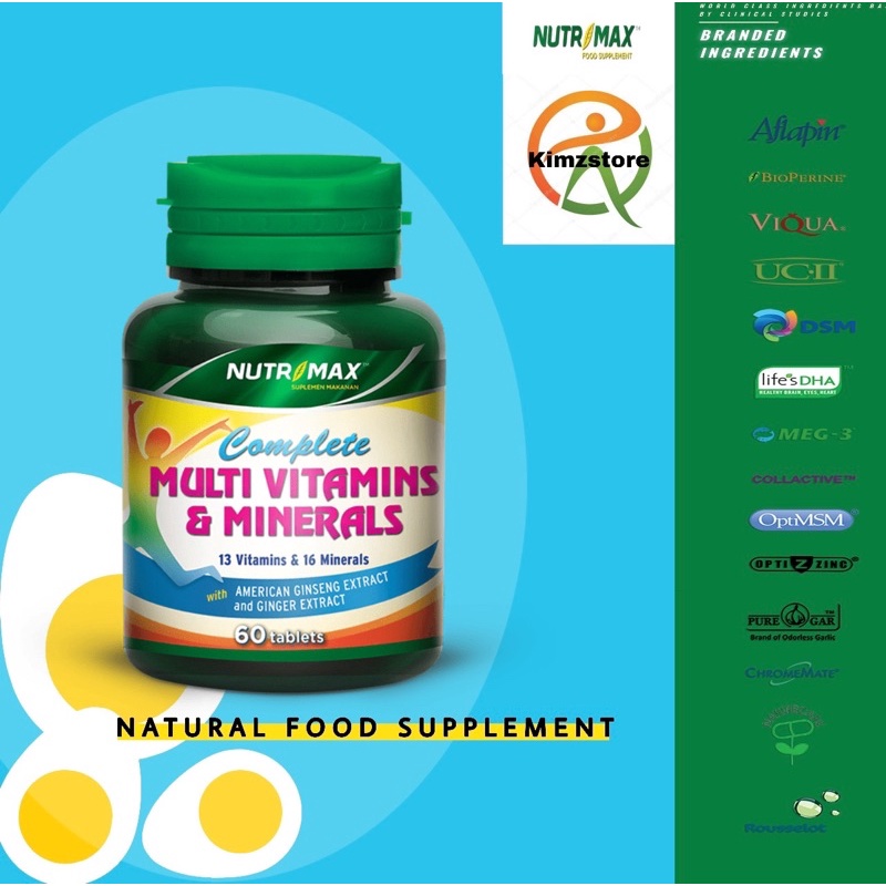 Nutrimax Complete Multivitamin & Mineral 60 Tablet / Vitamin lengkap / Multivitamin
