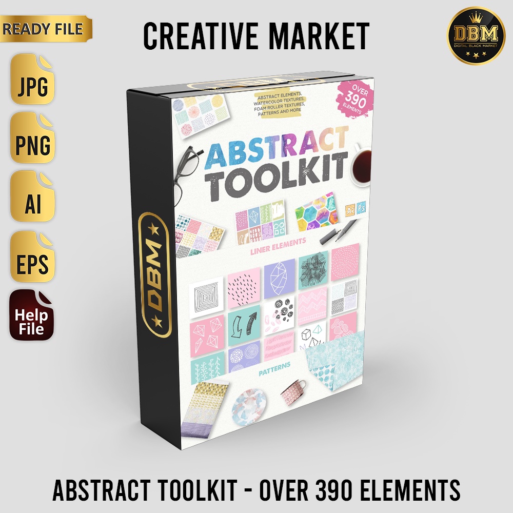 Abstract Toolkit - Over 390 Elements - JPEG Ultra HD