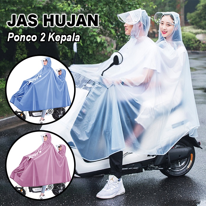 Lodoestar COD - Jas Hujan Besar 2 Kepala Ukuran 160cmx180cm Bahan PVC - YY-6