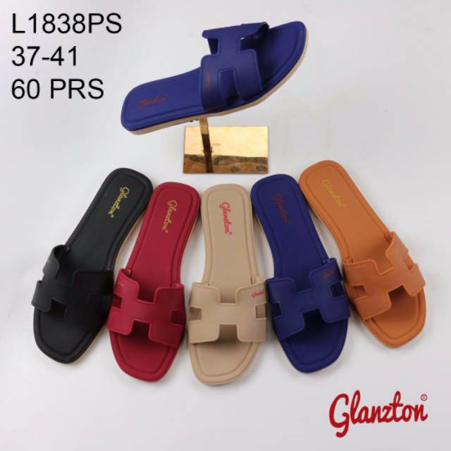  Sandal  slop wanita  merk glanzton  L1838PS Shopee Indonesia