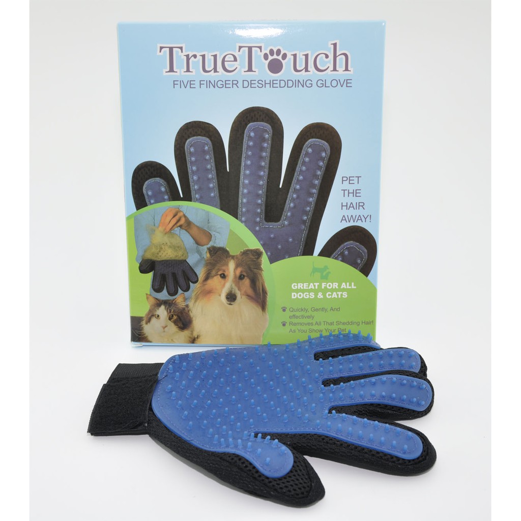 True Touch Pet Glove / Sarung Tangan Pemijat Perapi Bulu