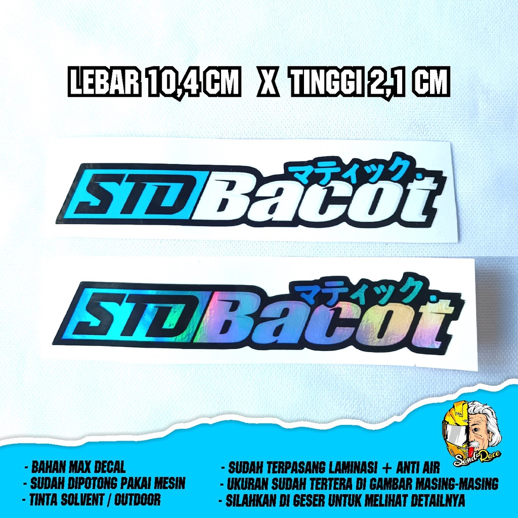 Jual sticker print std bacod / sticker motor racing / sticker balap