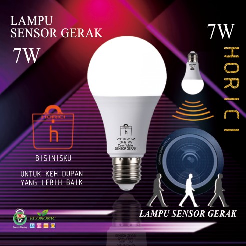 LAMPU SENSOR GERAK Lampu Bohlam LED Dengan Sensor Radar Ambient 12W 9W 7W Fitting E27