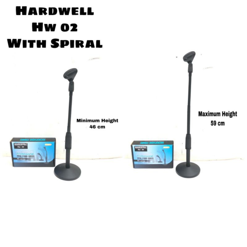 tripod/stand mic meja hardwell HW-02. kaki bulat besi