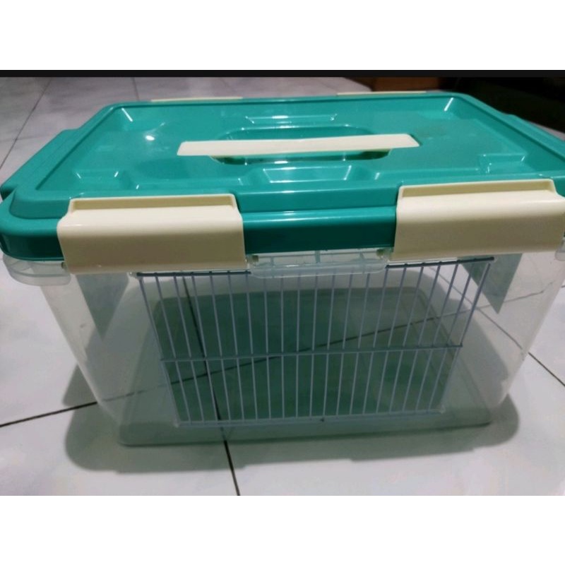 Kandang Box Hamster Container 15L Modif Lengkap-Ruji sisi depan