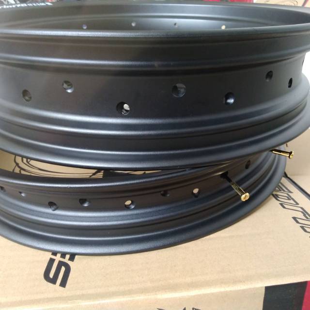 velg supermoto crf 150 pnp tromol standar bawaan depan 250-17 36h belakang 300-17 32h / velak crf