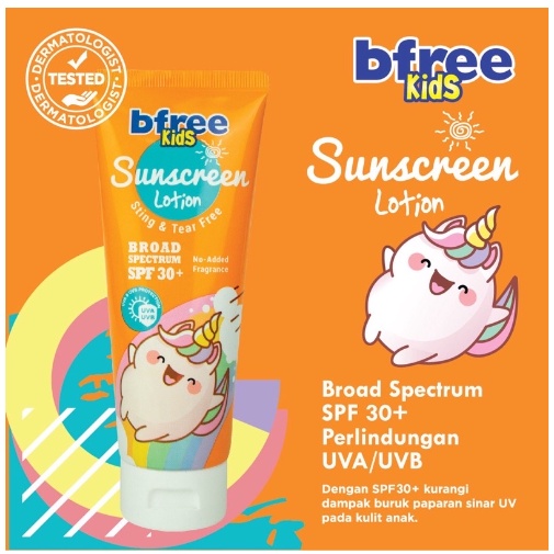 BFREE Kids Lotion ( Tekstur lembut Dengan essential oil Dan Akti-Bakterial membantu si kecil terhindar dari kuman.)