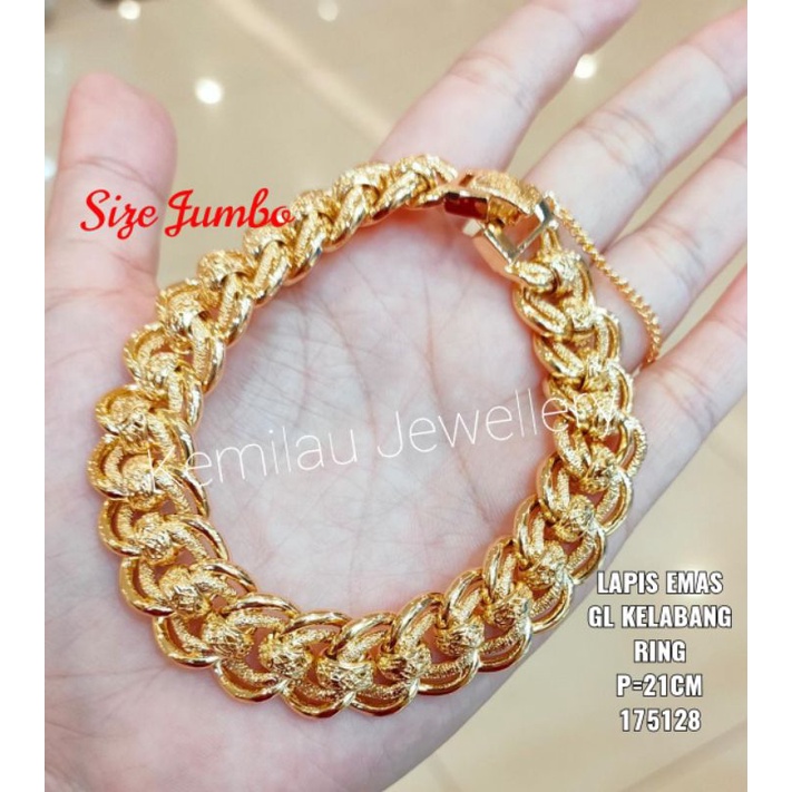 Gelang lapis emas ring kelabang(size jumbo)