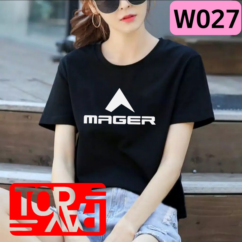 kaos wanita W027 plesetan mager baju kata size XL L hitam