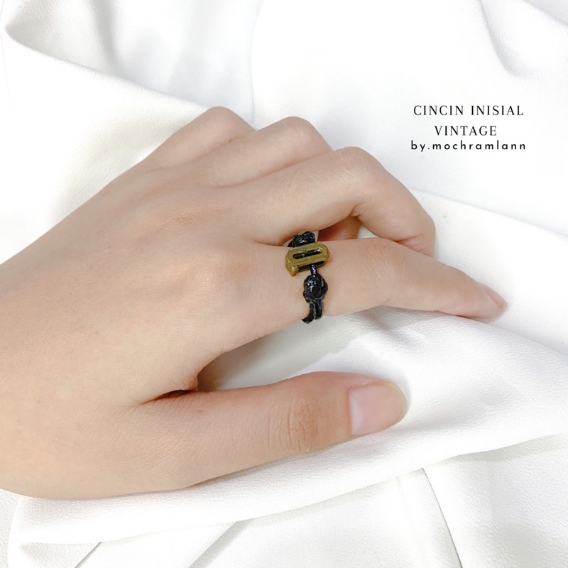 CINCIN INISIAL BRONZE / CINCIN VINTAGE / CINCIN INISIAL HURUF READY A-Z / CINCIN ALPHABET