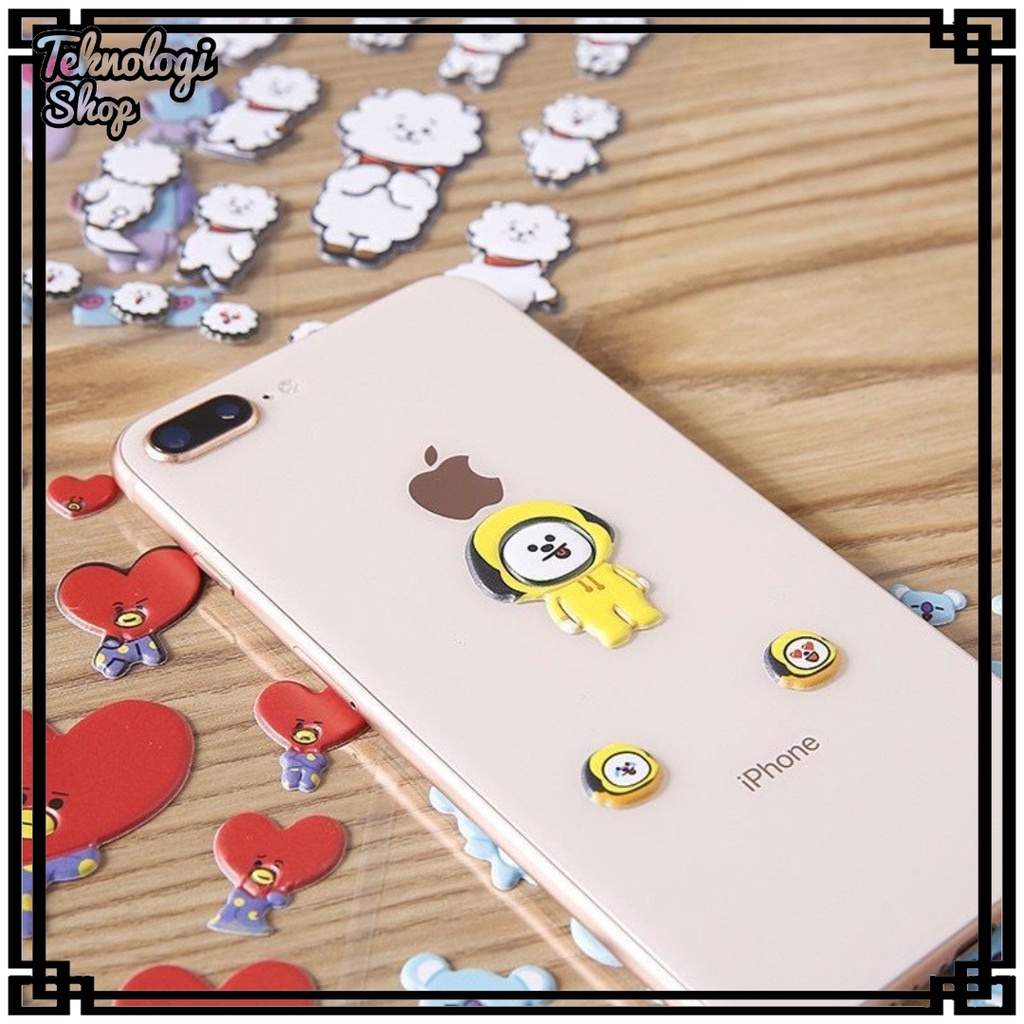 STICKER KPOP BTS BT21 DIY BUBBLE 3D