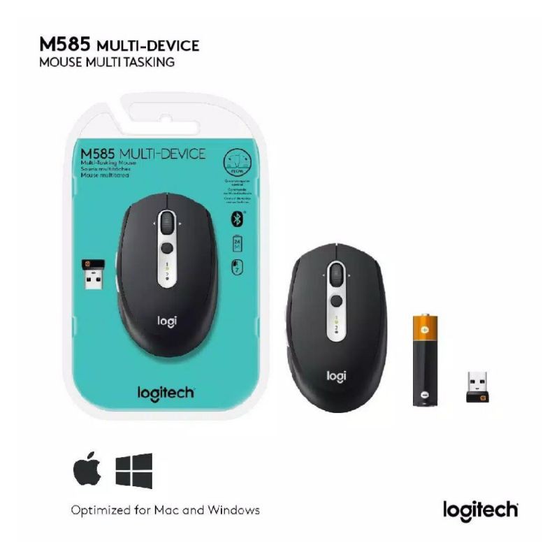 Mouse Wireless Bluetooth LOGITECH M 585 Multi Device Garansi 1 Tahun