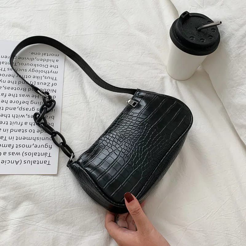 (COD) Tas Bahu Wanita Shoulder Bag Wanita Cantik Bahan Croco