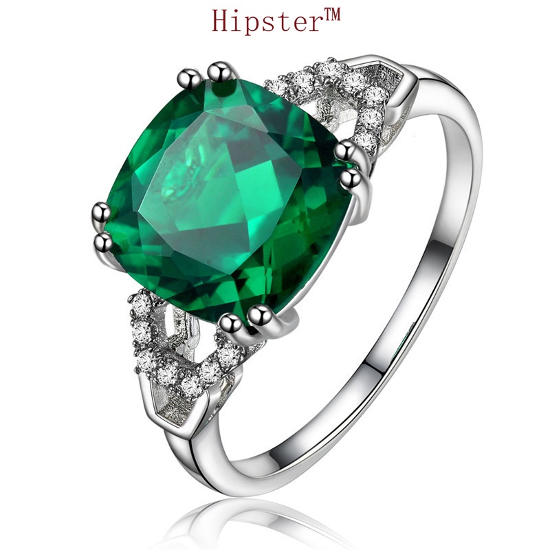 European and American New Hot Sale Trendy Best-Selling Inlaid Sapphire Adjustable Ring