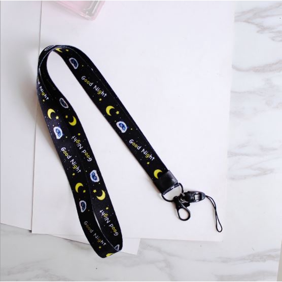 Tali Strap Panjang  Pendek Gantung untuk Holder Handphone  Kartu Motif yang Dapat Dilepas