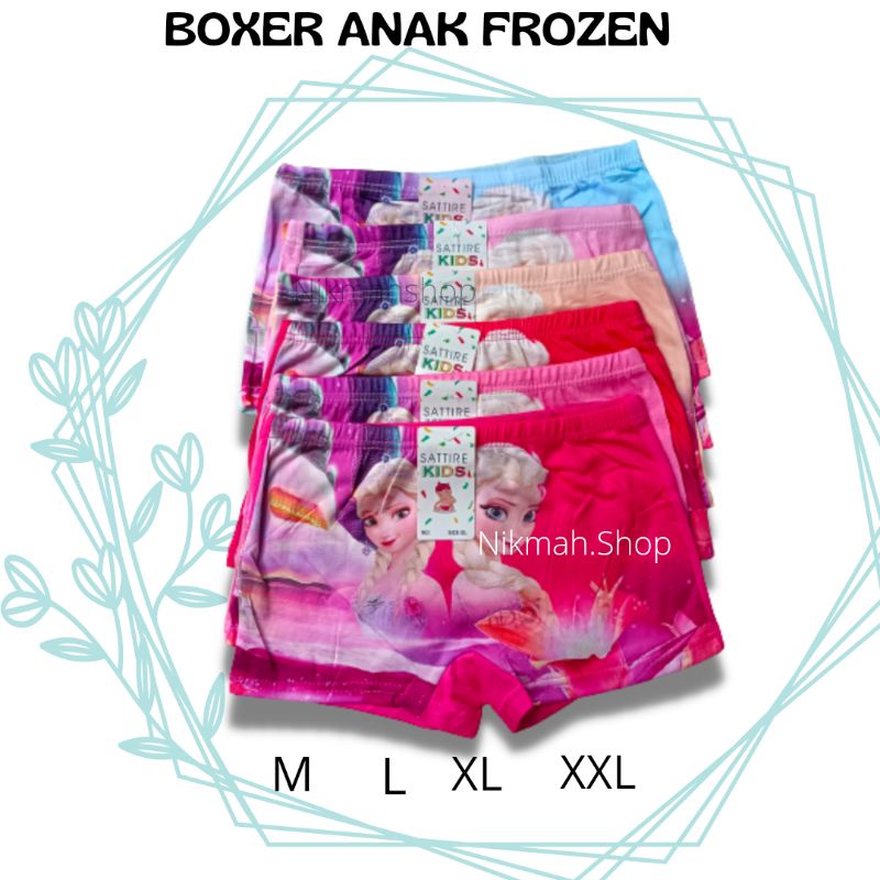 Celana boxer anak perempuan motif FROZEN