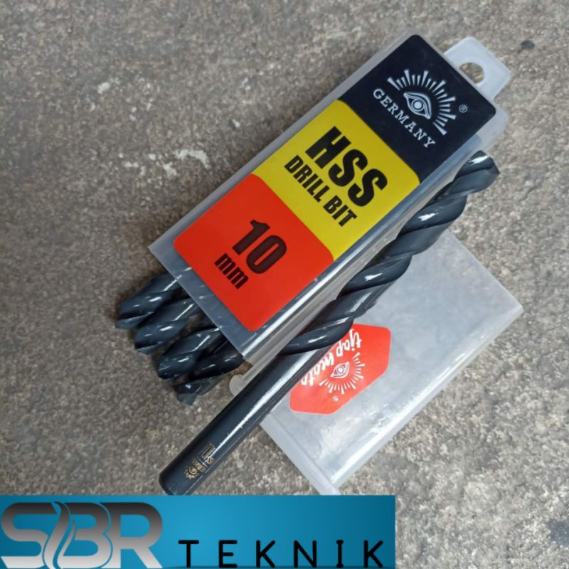 mata bor besi 10mm Tjap mata Original Germany - mata bor pelubang besi 10mm