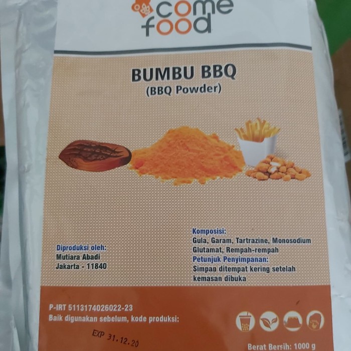

BISA COD COME FOOD bumbu tabur barberque bumbu BBQ / BBQ powder 1kg