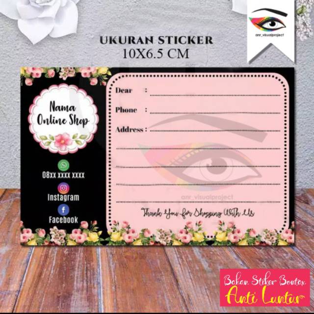 

[Anti Luntur] Paket 100 Stiker Label Pengiriman Olshop UK.10x6.5cm 2020