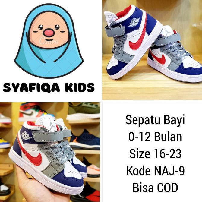 SEPATU BAYI LAKI-LAKI 0-12 BULAN NIKE AIR JORDAN SIZE 16-23 NAJ-9 2307