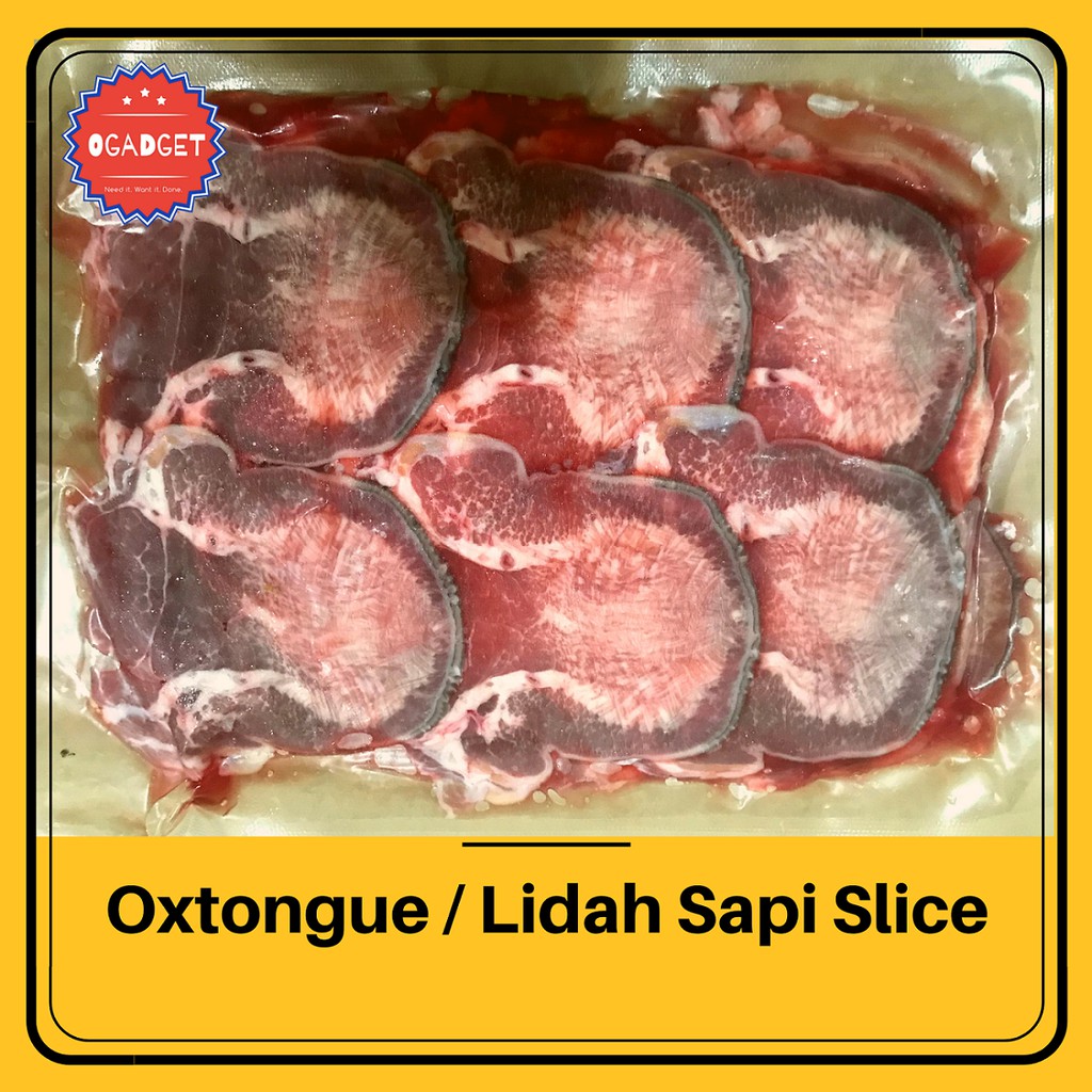 

LIDAH SAPI AUST SLICE / OX TONGUE / GYU TAN SLICE @500gr