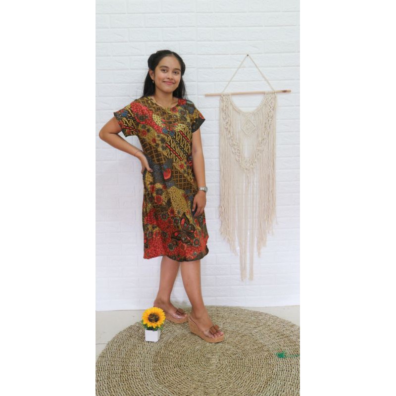 Dress Batik /daster katun adem nyaman dipakai dirumah saja