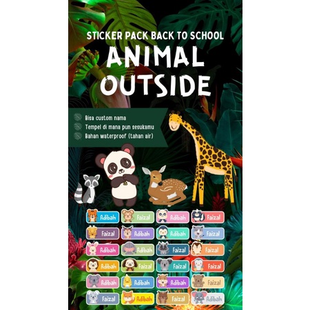 

[PRE-ORDER] STIKER NAMA ANIMAL OUTSIDE WATERPROOF