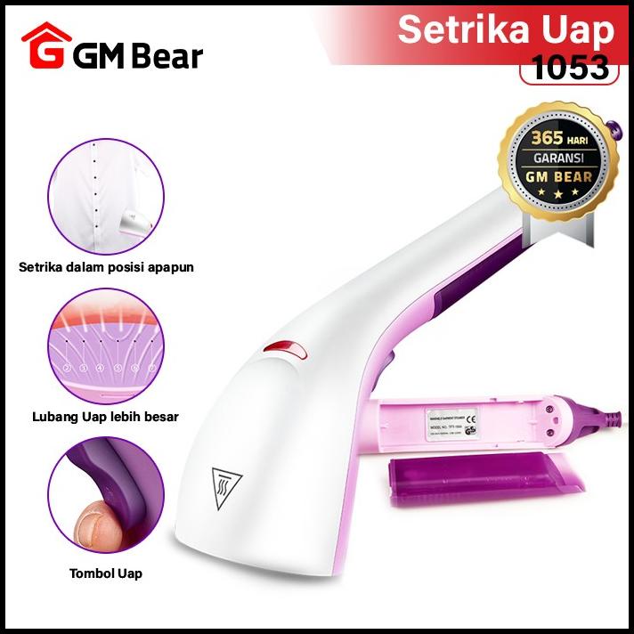 Gm Bear Setrika Uap Genggam Fungsional 1053-Steam Ironer Purple