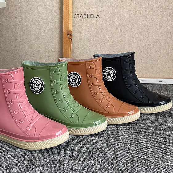 Sepatu Boots Karet Tabung Sedang Dan Pendek Dapur Cuci Mobil Tabung Pendek Wanita Import Premium Bots Premium Quality Fashion Boot Terkini Korean Style Sneakers