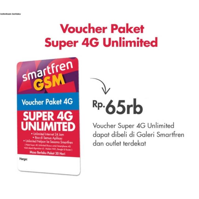 Voucher Isi Ulang Paket Smartfren Super 4g Unlimited Shopee Indonesia