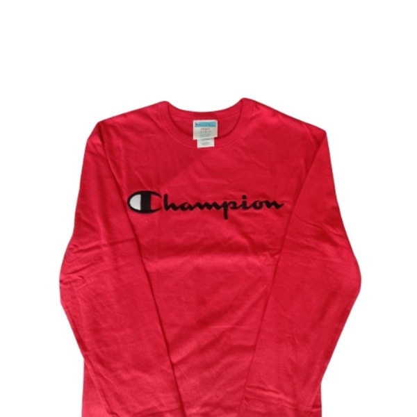 kaos champion script logo bordir heritage original