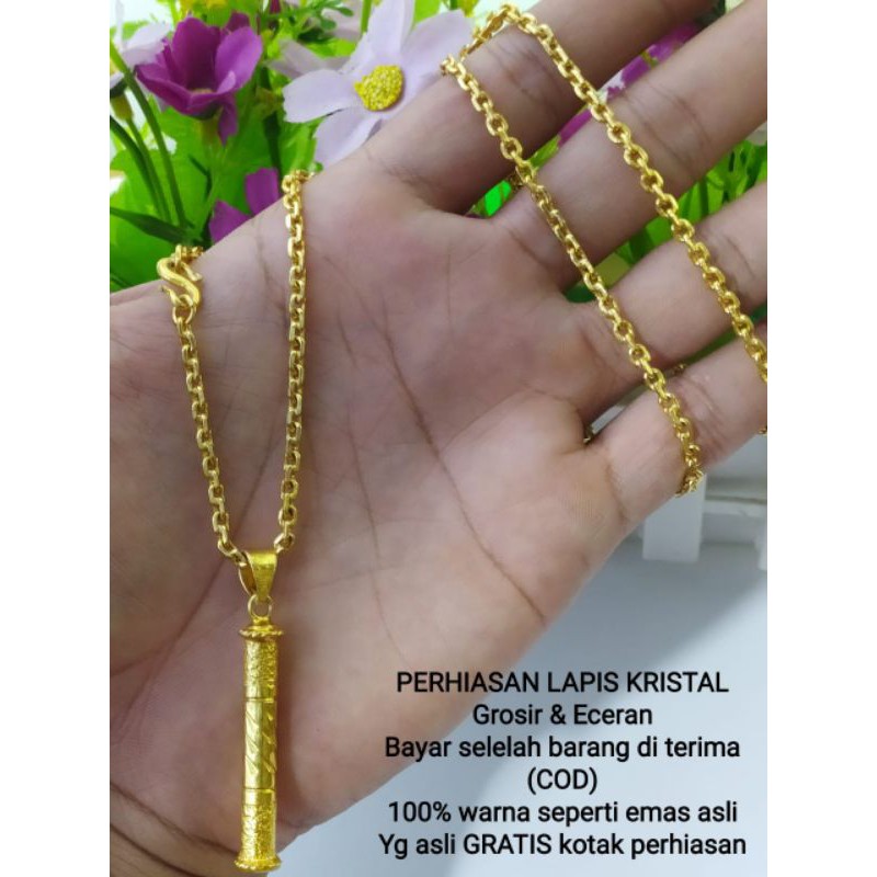 kalung sepuhan emas 24k kristal