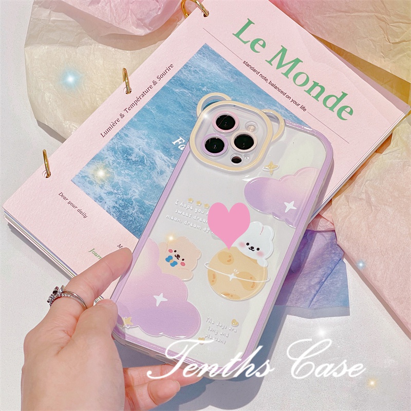 IPhone XR 11 13 12 Pro Max 8 7 Plus XS Max XS X SE 2020 8 7 Soft Case TPU Motif Hewan Lunar Untuk