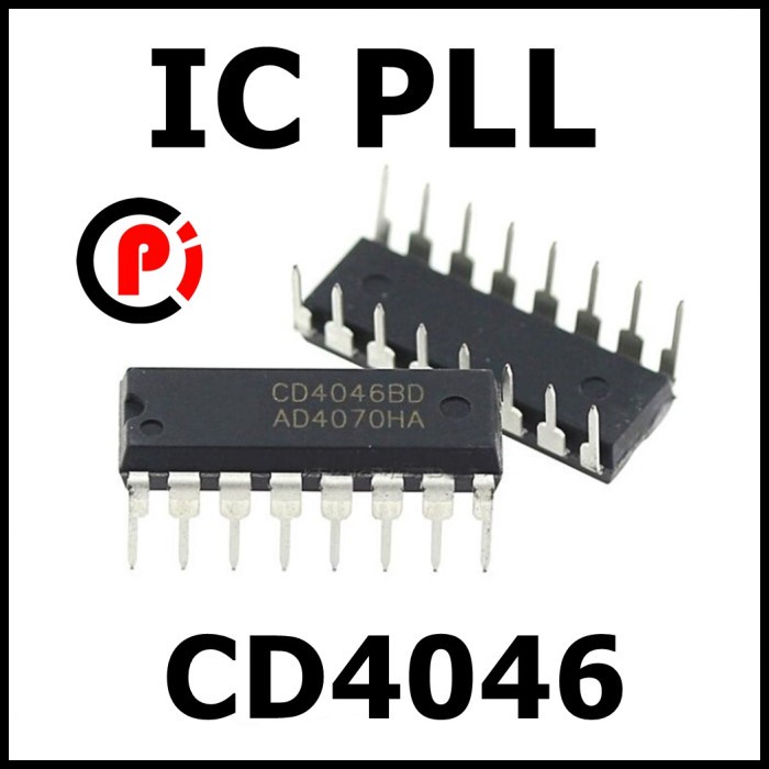 IC PLL Phase Locked Loop CD4046 CD 4046 Tipe DIP 16 Pin