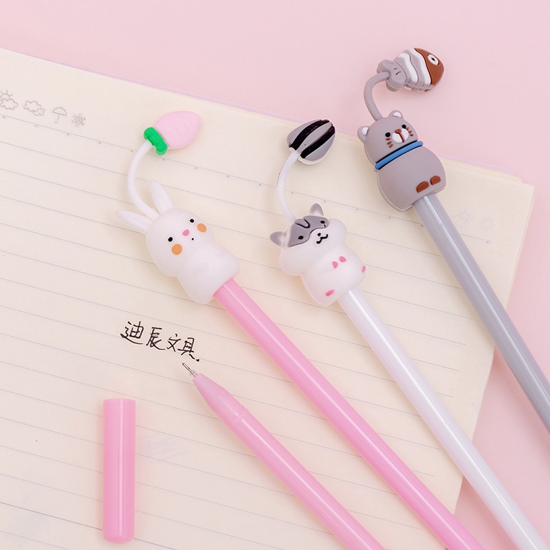 Cute Cartoon Gel Pen 0.38mm Black Ink Signature Pen