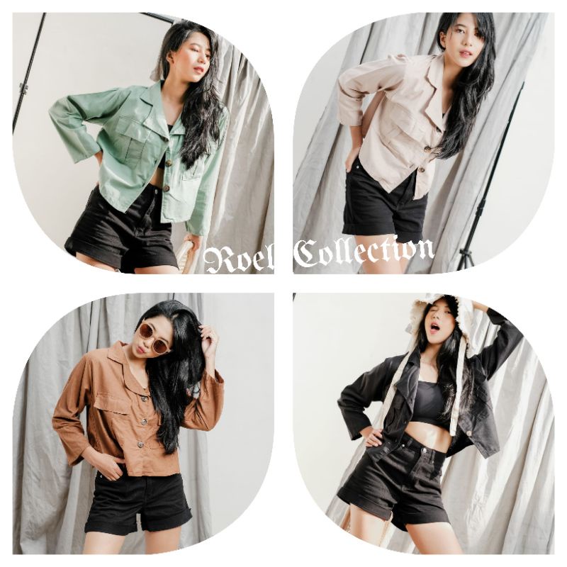 Korean outer shirt kemeja/kemeja linen/outer linen/kemeja kantor/kemeja wanita