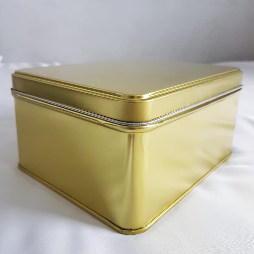 KALENG KOTAK  POLOS SOUVENIR GOLD