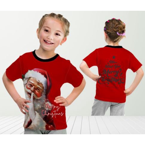 Kaos Baju T-shirt Murah Anak Laki-Laki Dan Perempuan Merry Christmas Natal 2021 Art3