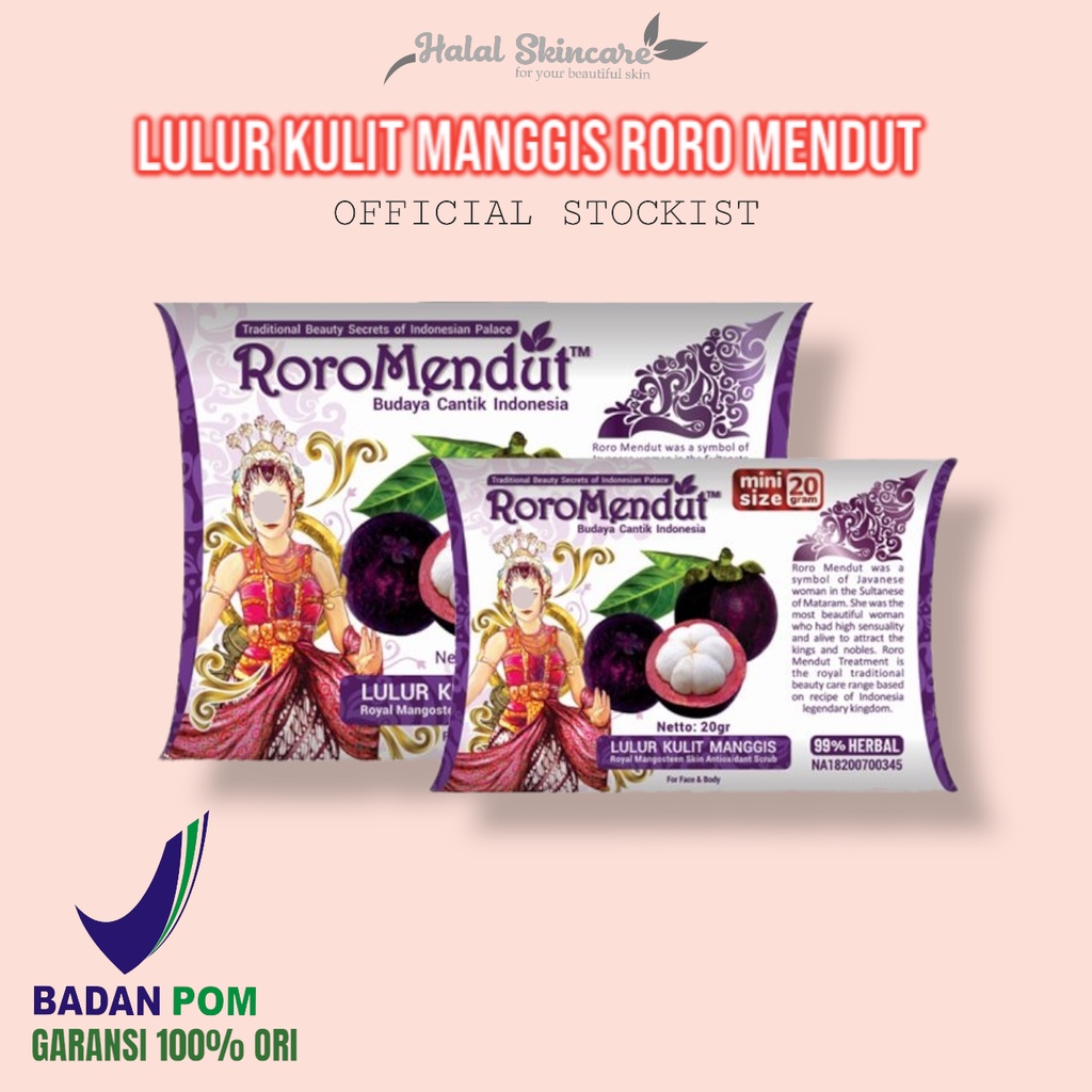 Roro Mendut Lulur Kulit Manggis Mini Size 20gr Skincare Ori Bpom