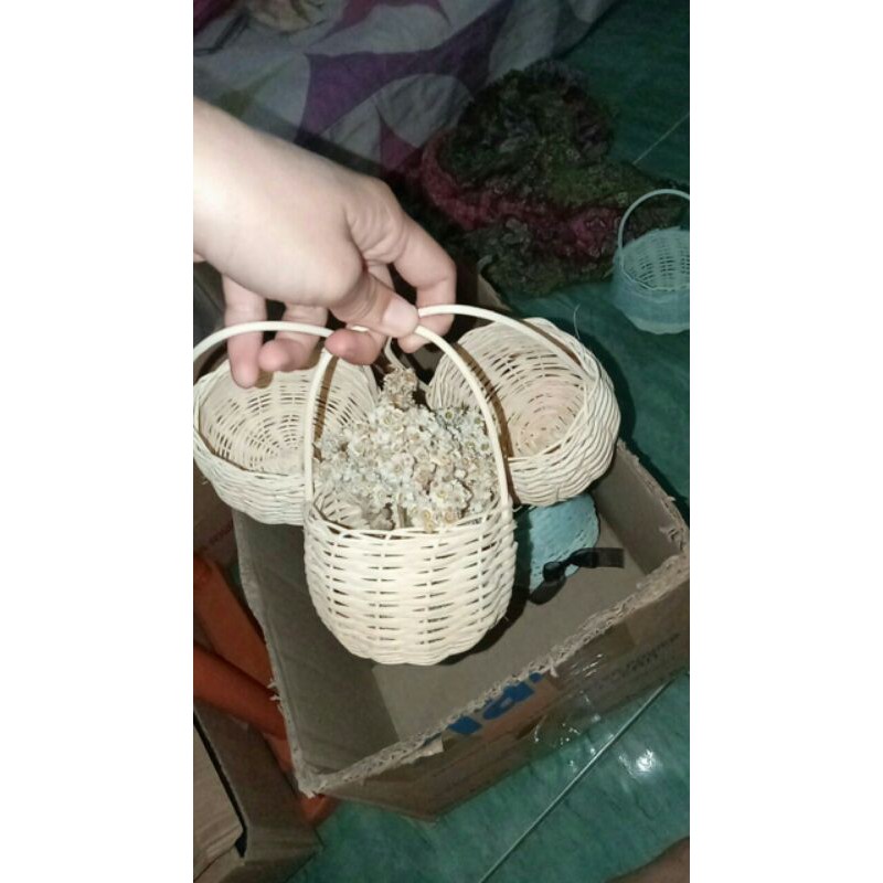 keranjang rotan mini murah