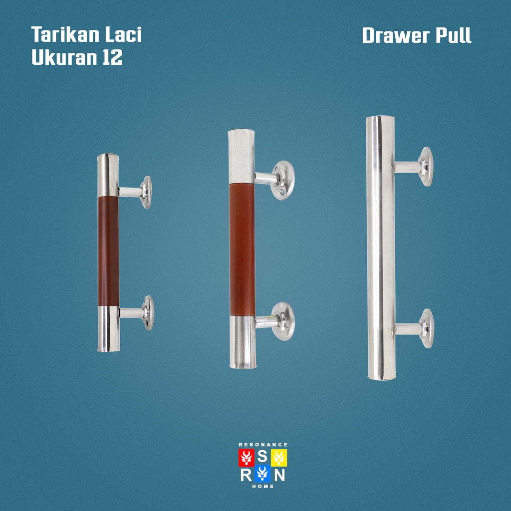 Tarikan Laci Lemari Jendela Model Suling Bulat 12CM / Handle Gagang Pintu Drawer Pull Door Knob Resonance Home