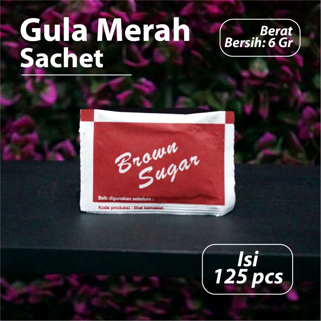 

[Isi 125 pcs] Brown Sugar Sachets - Gula Merah Saset Hotel - Gula Aren