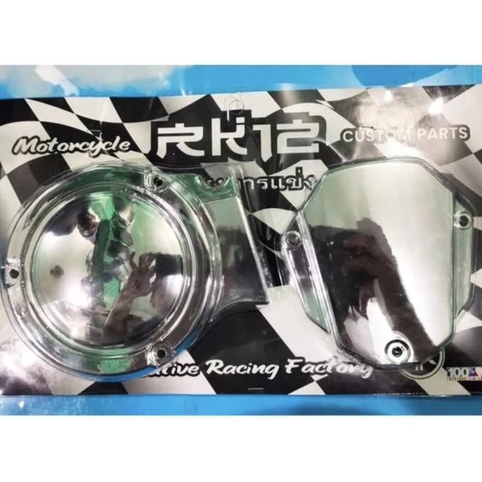 COVER TUTUP MAGNET KOPLING YAMAHA RX KING WARNA CHROME bestmp Berkualitas