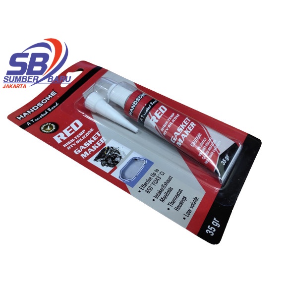

Lem High Temp Red Silicone Sealant RTV Silikon Merah 650 35gr Handsome KUALITAS TERBAIK SBJ