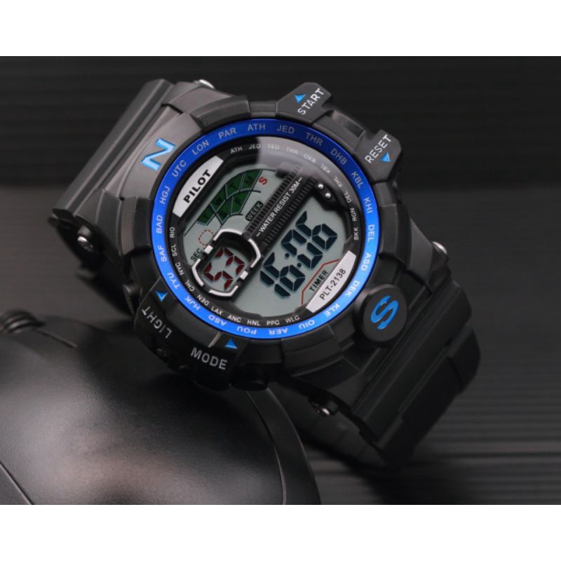 Jam Tangan Anak Laki Laki Remaja Pria Dewasa Pilot Original 2138 Digital Watch