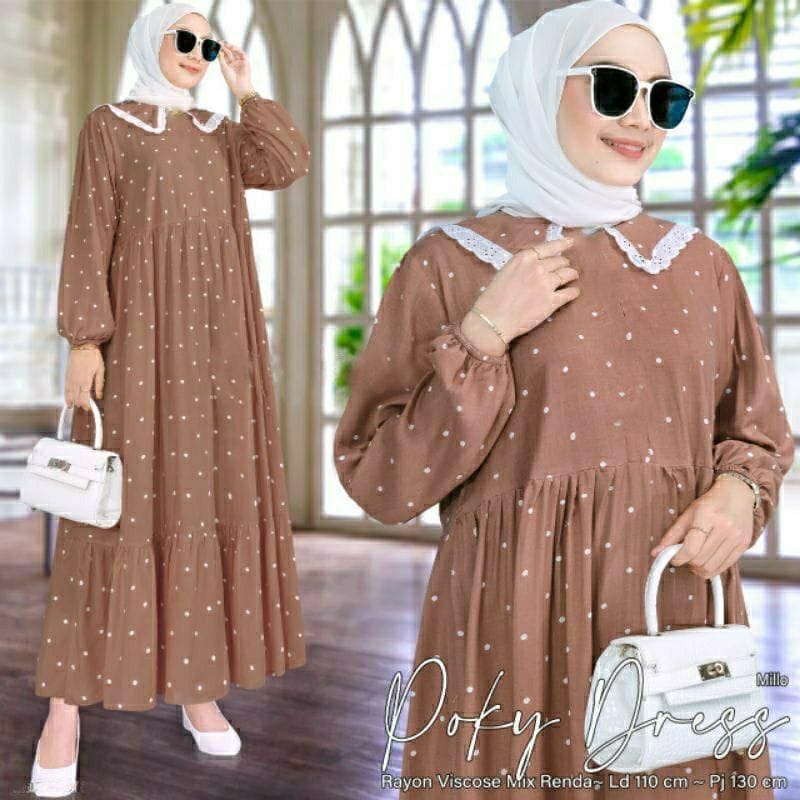 Poky Dress / Dress wanita/ muslim wanita/ gamis wanita