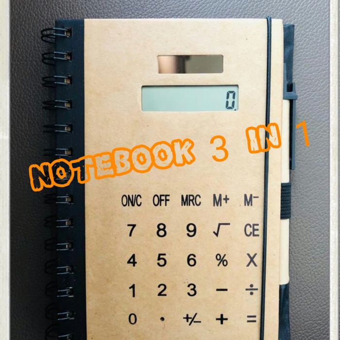 

PROMO NOTEBOOK 3IN1 - KALKULATOR,STICKY NOTE,PEN. BUKU KERJA / AGENDA KERJA.